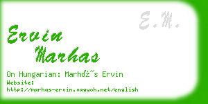 ervin marhas business card